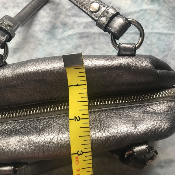 Coach 47772 Audrey metallic gunmetal mini satchel - Picture 3 of 5